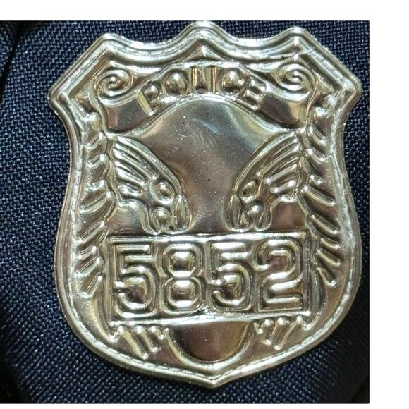 Toddler Police Officer Costume Set With Badge & Tie 4t 5t Cop Halloween Outfit - Picture 2 of 7